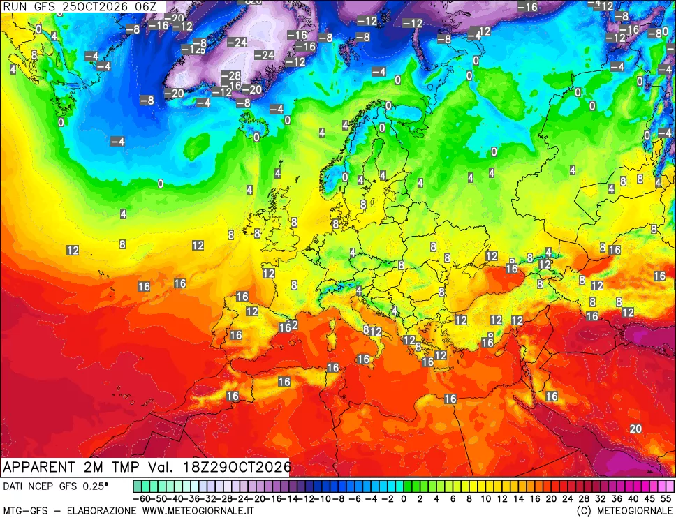 mappa Temp percepita