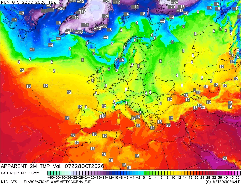 mappa Temp percepita