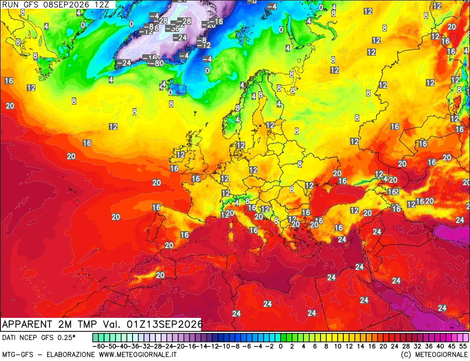 mappa Temp percepita