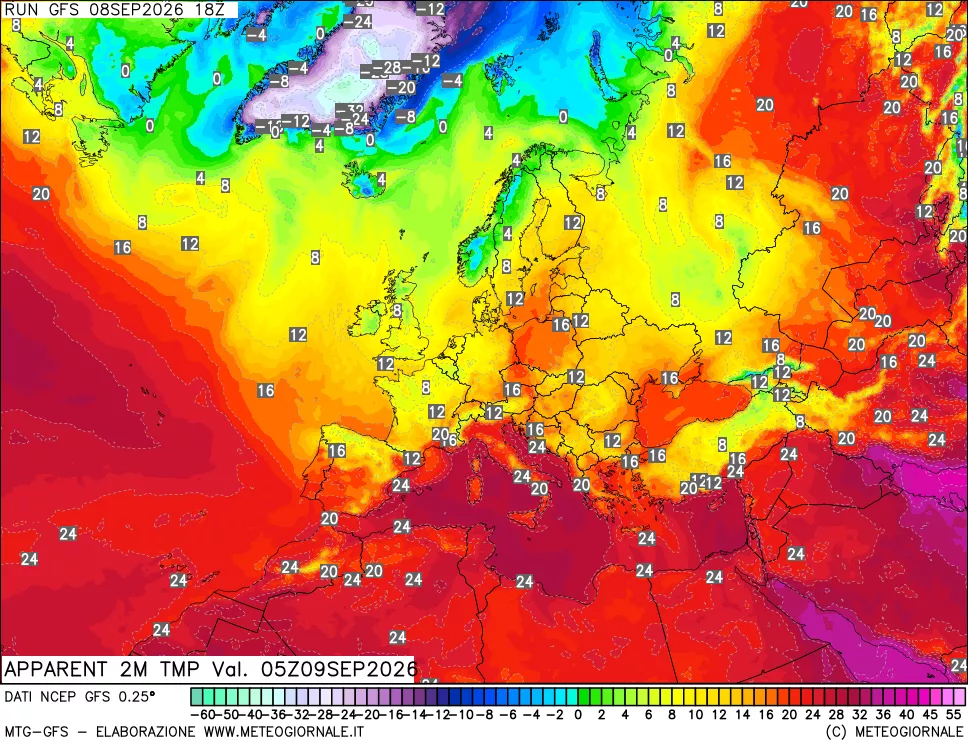 mappa Temp percepita