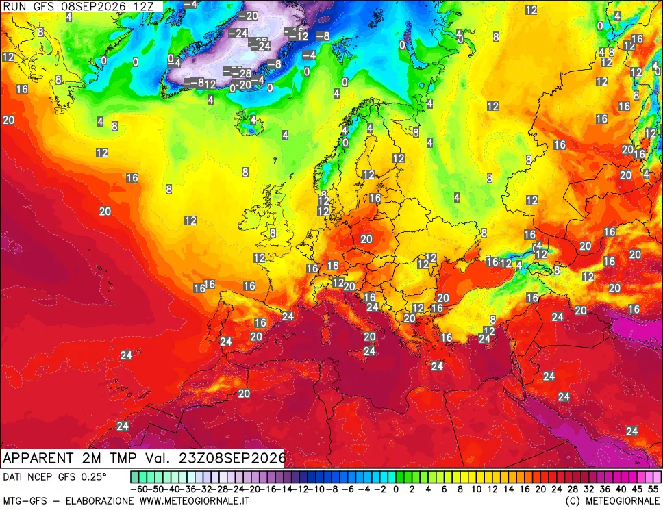 mappa Temp percepita