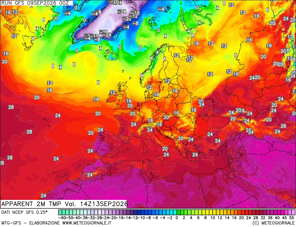 mappa Temp percepita