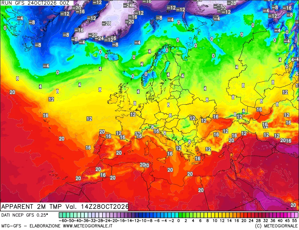 mappa Temp percepita