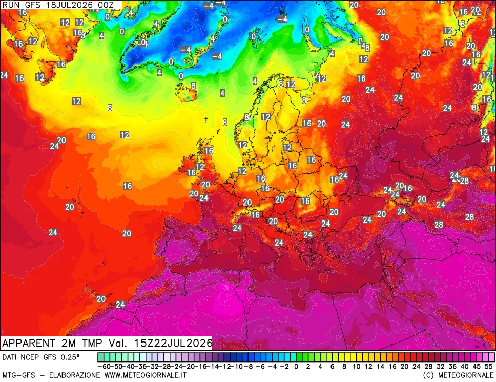 mappa Temp percepita