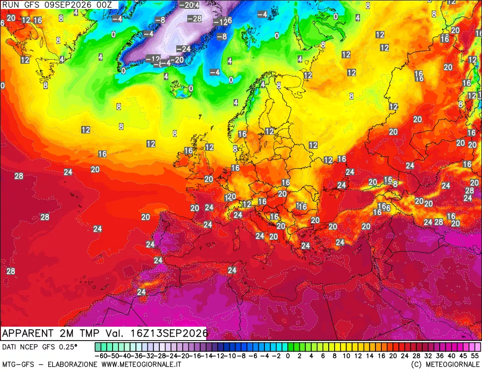 mappa Temp percepita