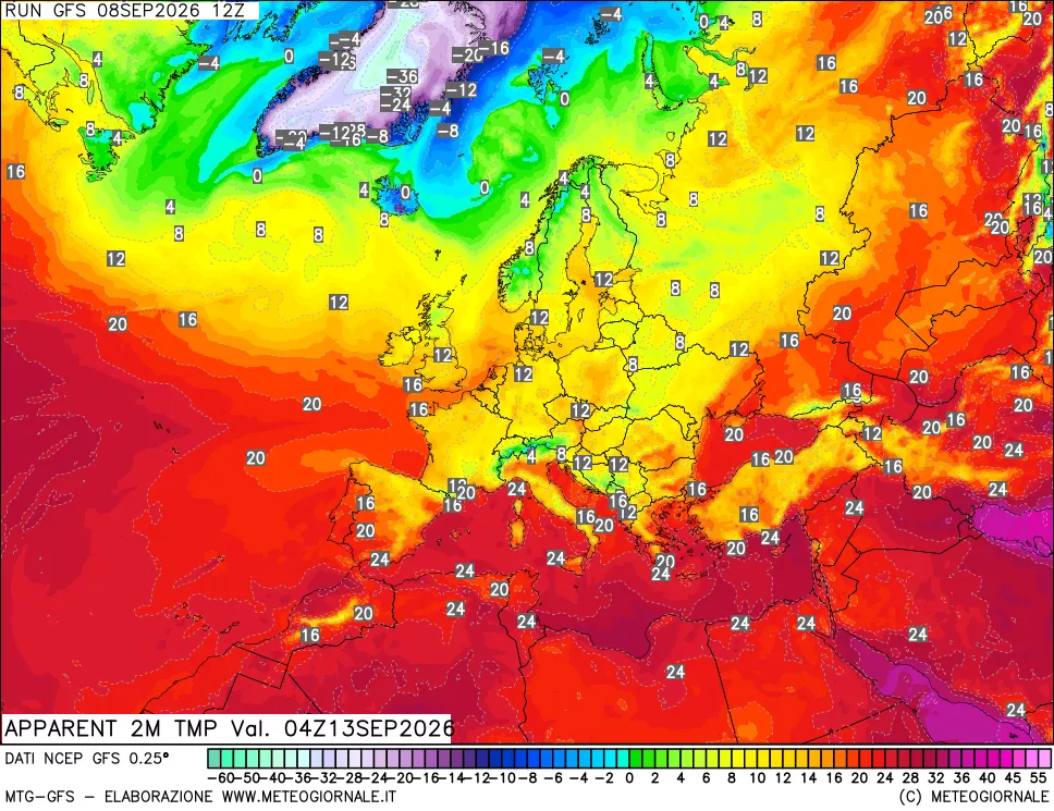 mappa Temp percepita