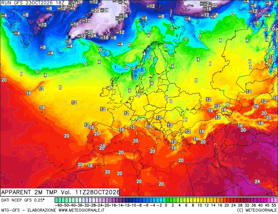 mappa Temp percepita