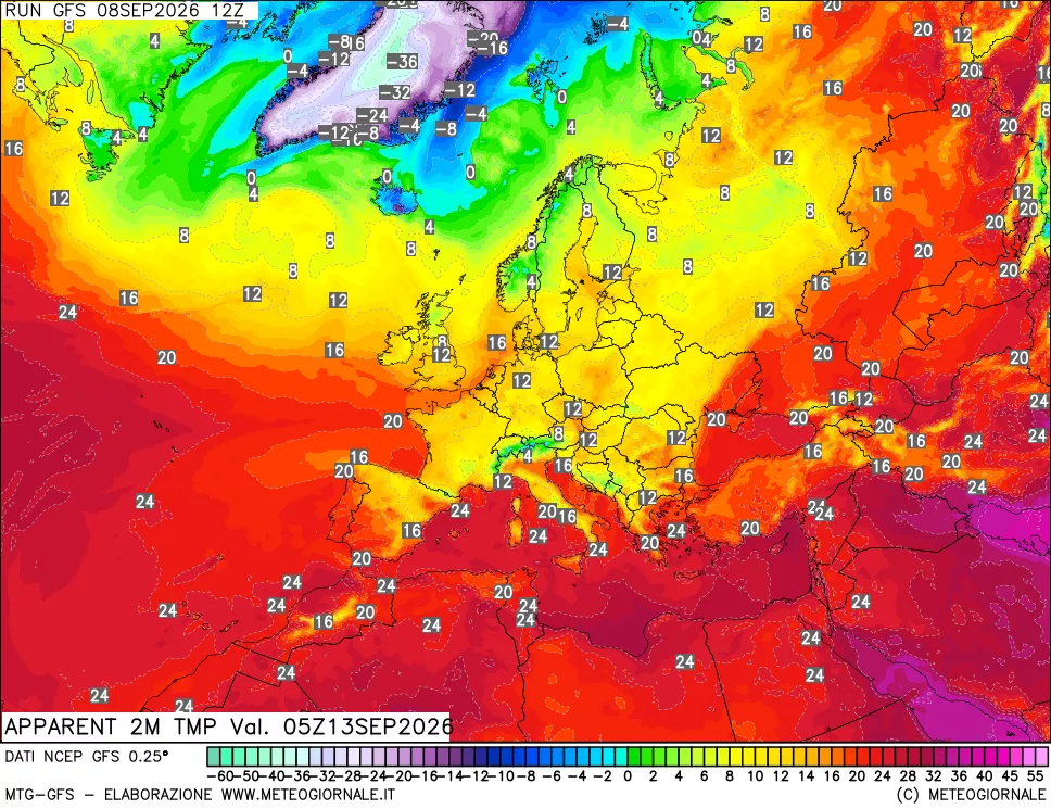 mappa Temp percepita