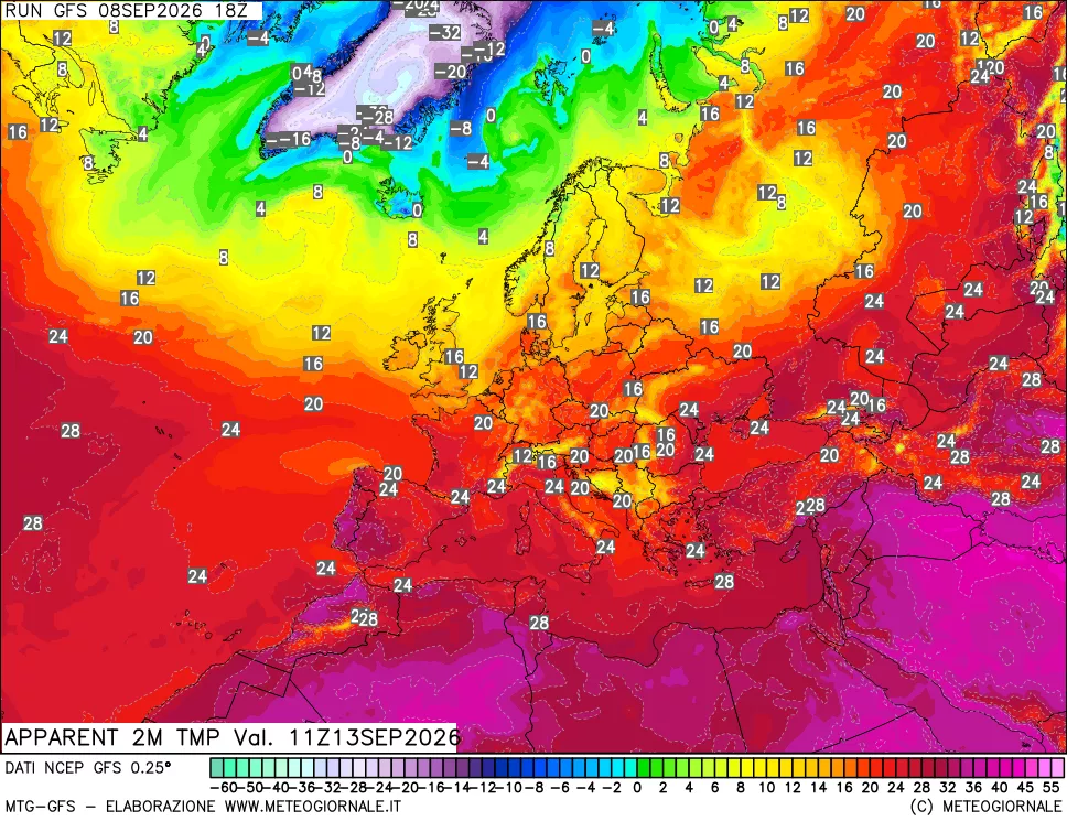mappa Temp percepita