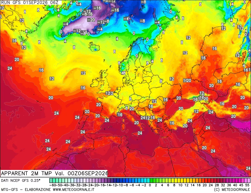mappa Temp percepita