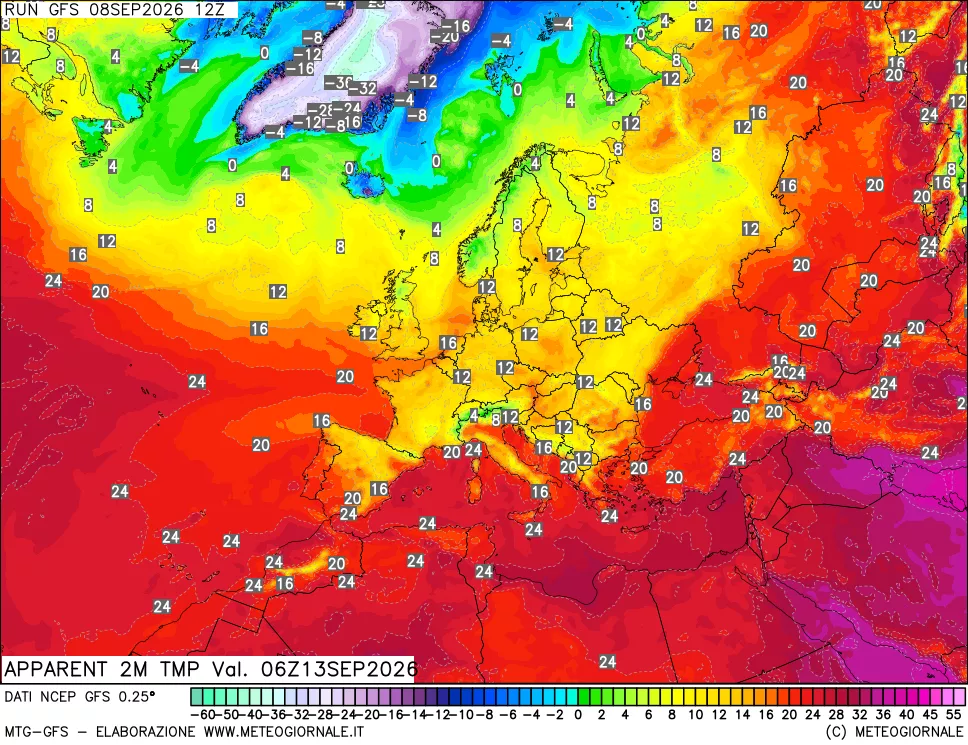 mappa Temp percepita