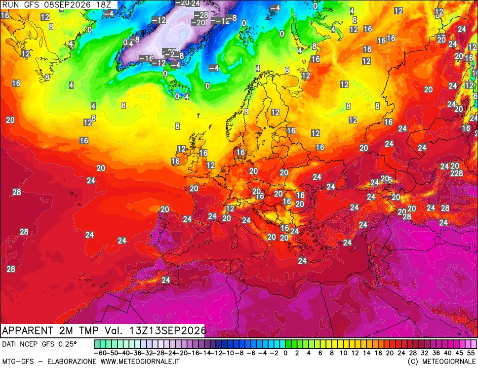 mappa Temp percepita