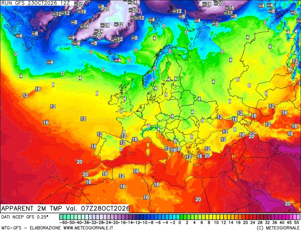 mappa Temp percepita