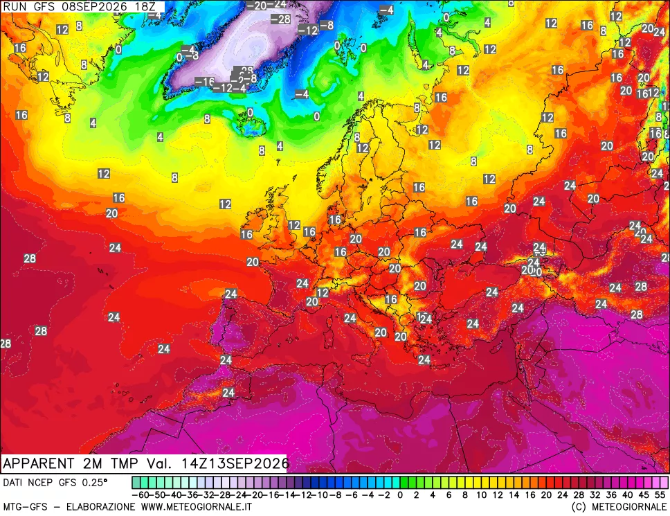 mappa Temp percepita