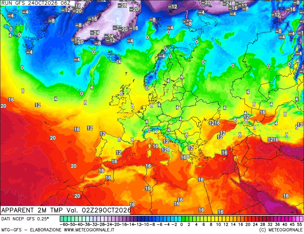 mappa Temp percepita