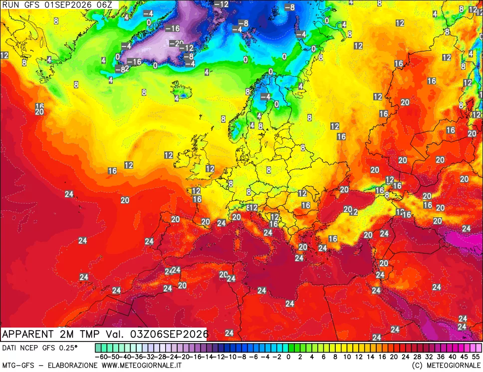 mappa Temp percepita