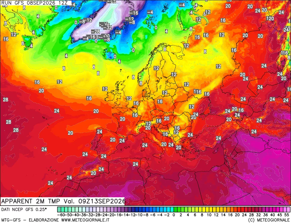 mappa Temp percepita