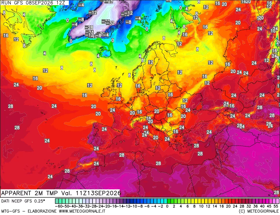 mappa Temp percepita