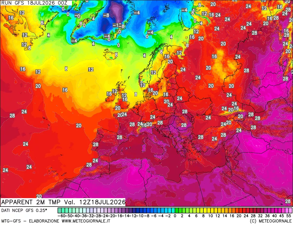 mappa Temp percepita
