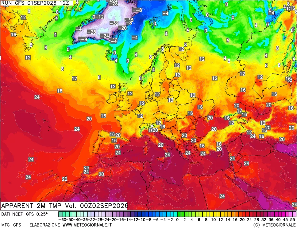 mappa Temp percepita