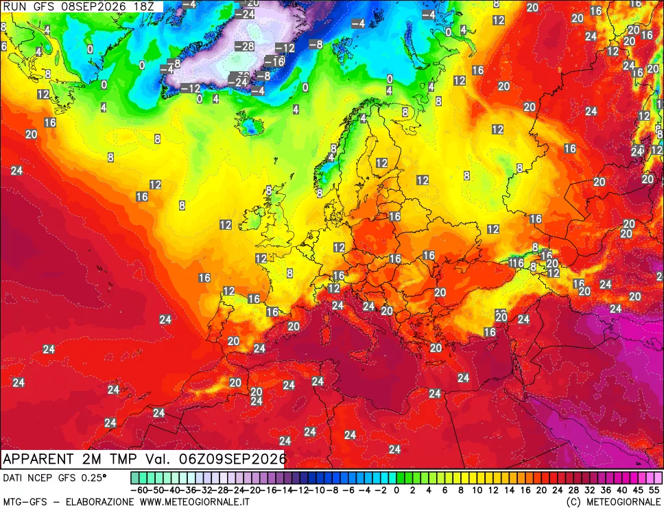 mappa Temp percepita
