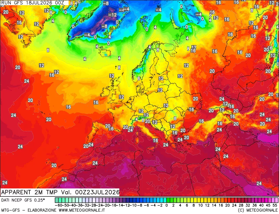 mappa Temp percepita