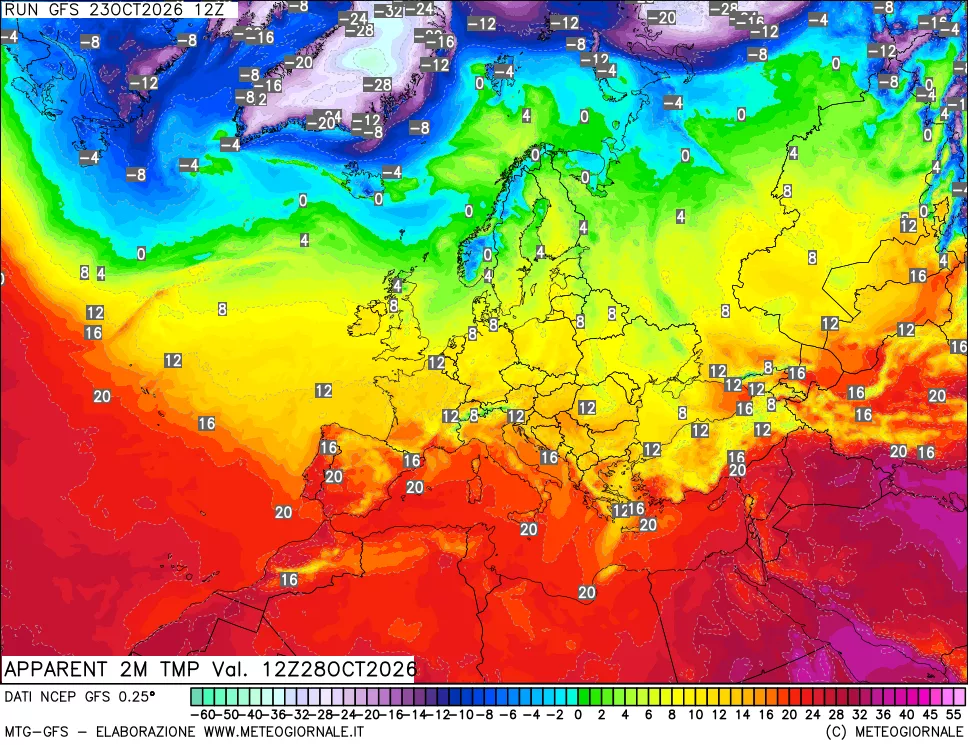 mappa Temp percepita