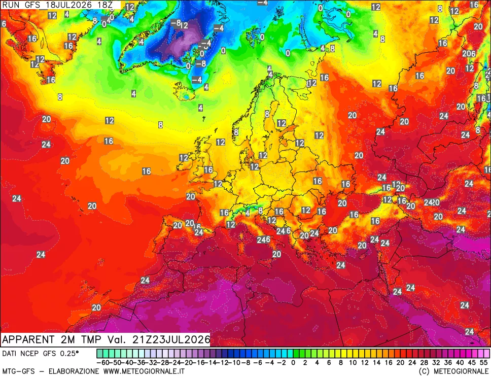 mappa Temp percepita