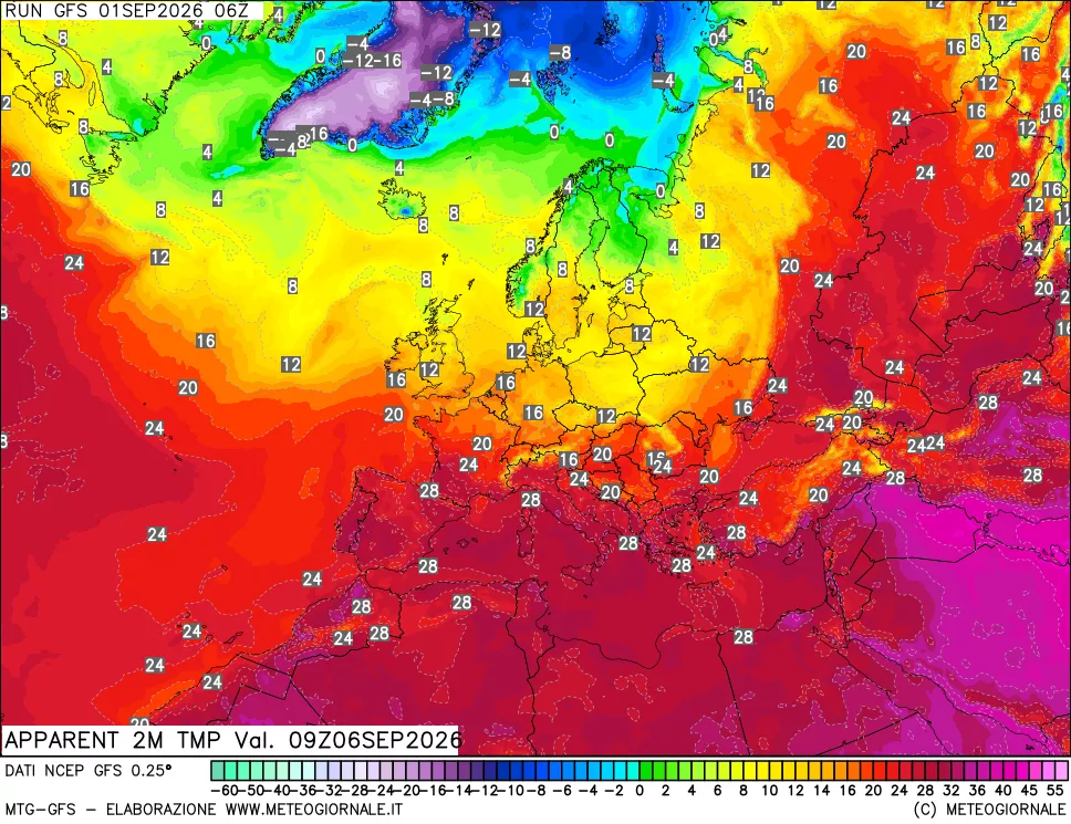 mappa Temp percepita