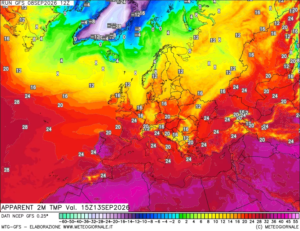 mappa Temp percepita