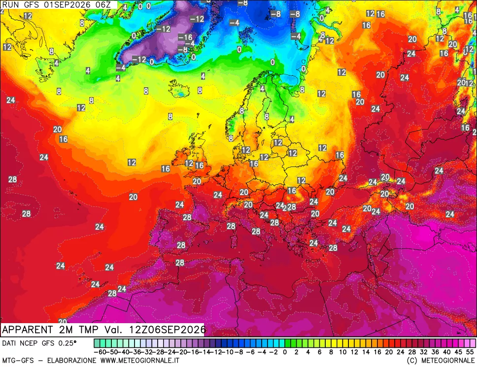 mappa Temp percepita