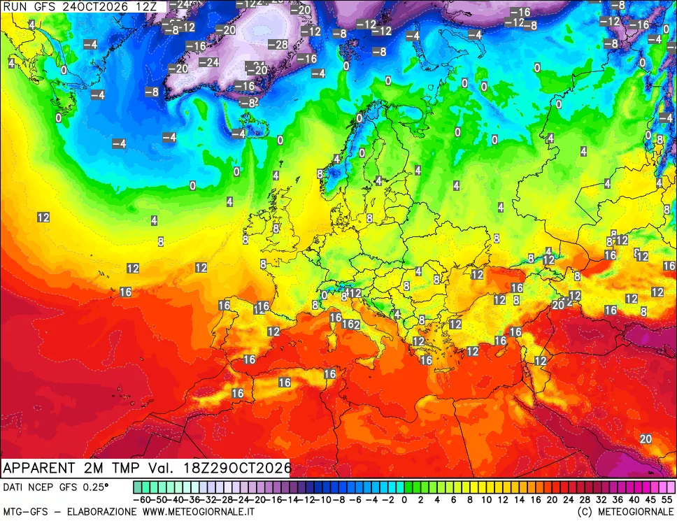 mappa Temp percepita