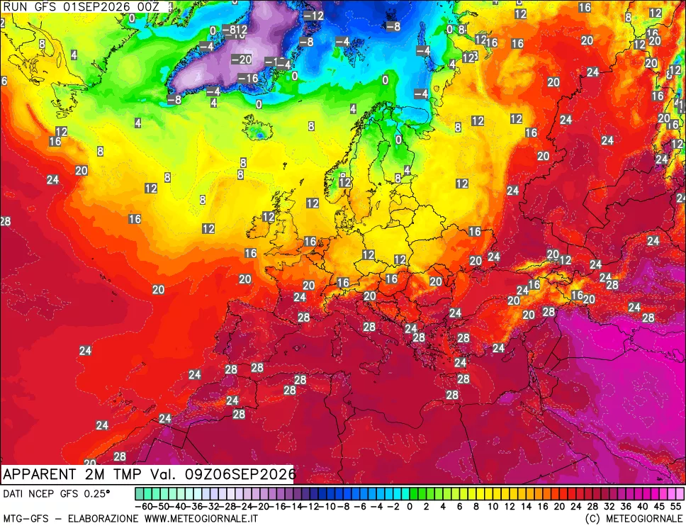 mappa Temp percepita