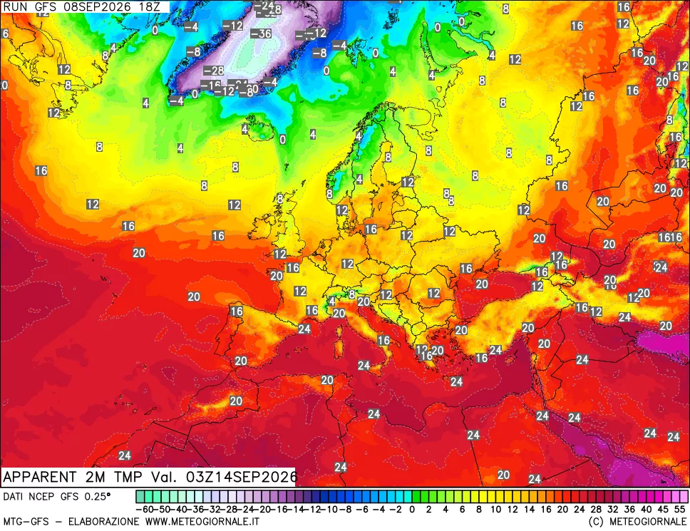 mappa Temp percepita
