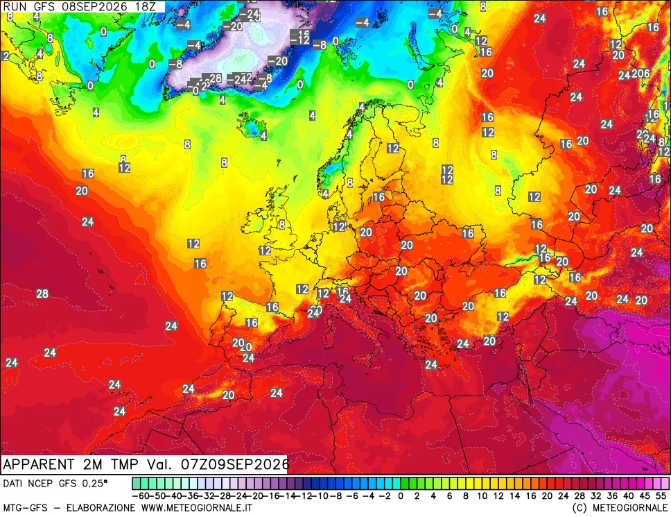 mappa Temp percepita