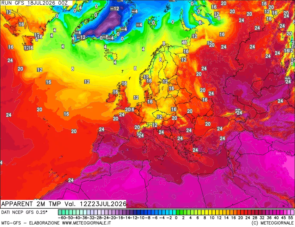 mappa Temp percepita