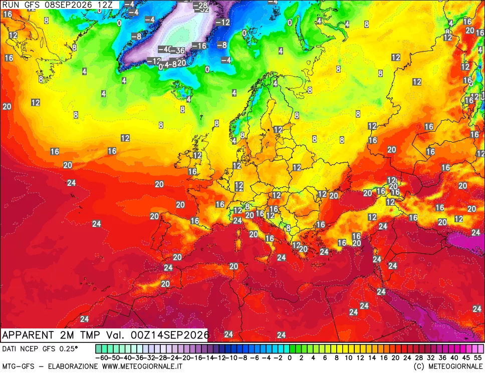 mappa Temp percepita