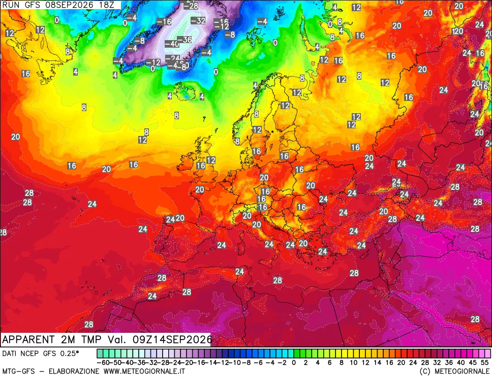 mappa Temp percepita