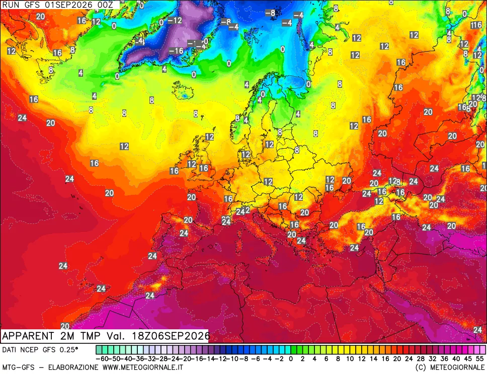 mappa Temp percepita