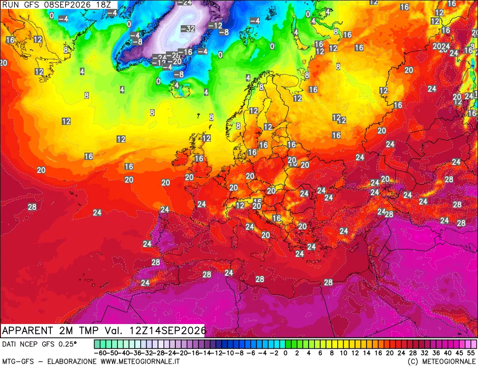 mappa Temp percepita
