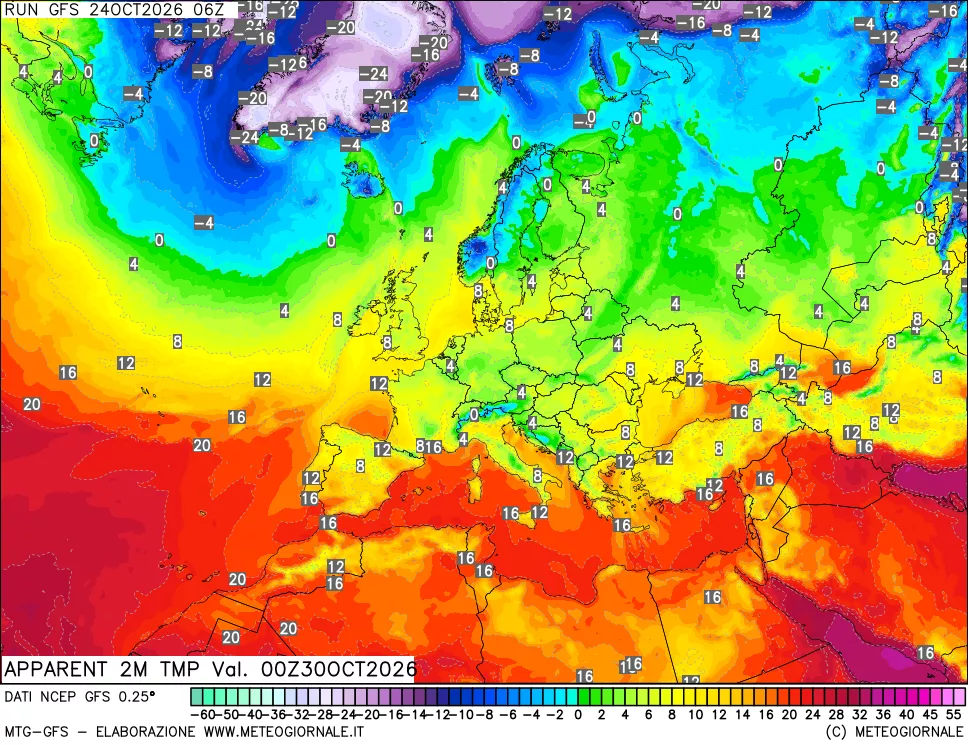 mappa Temp percepita