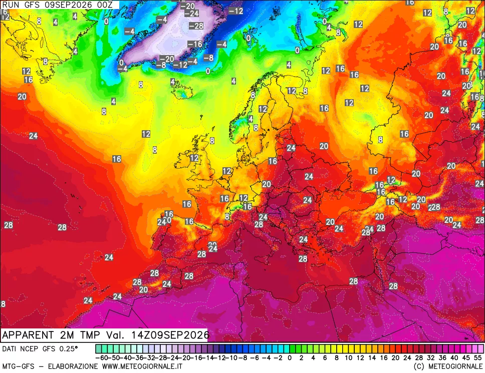 mappa Temp percepita
