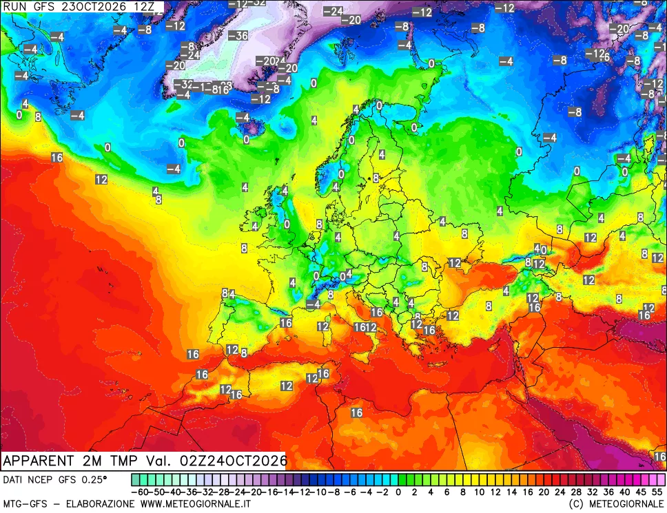 mappa Temp percepita