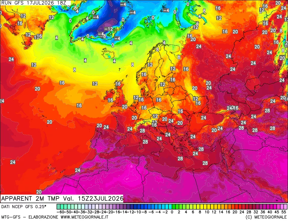 mappa Temp percepita