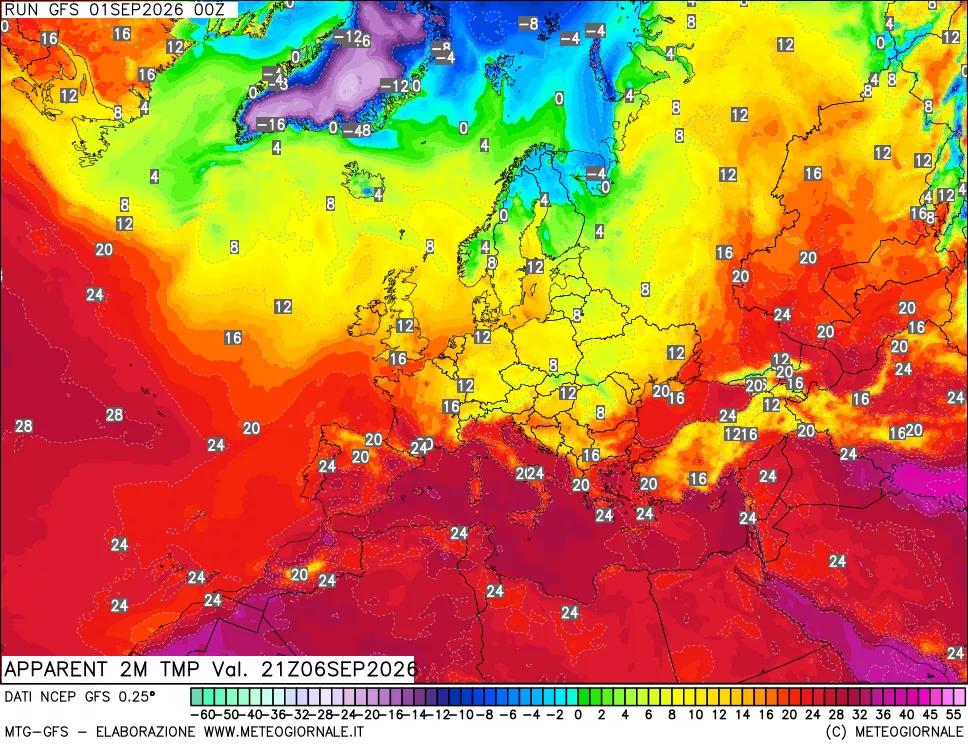 mappa Temp percepita