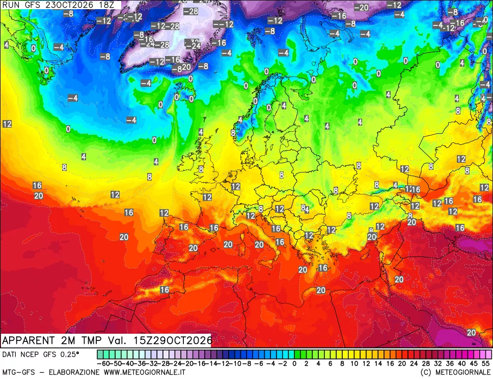 mappa Temp percepita