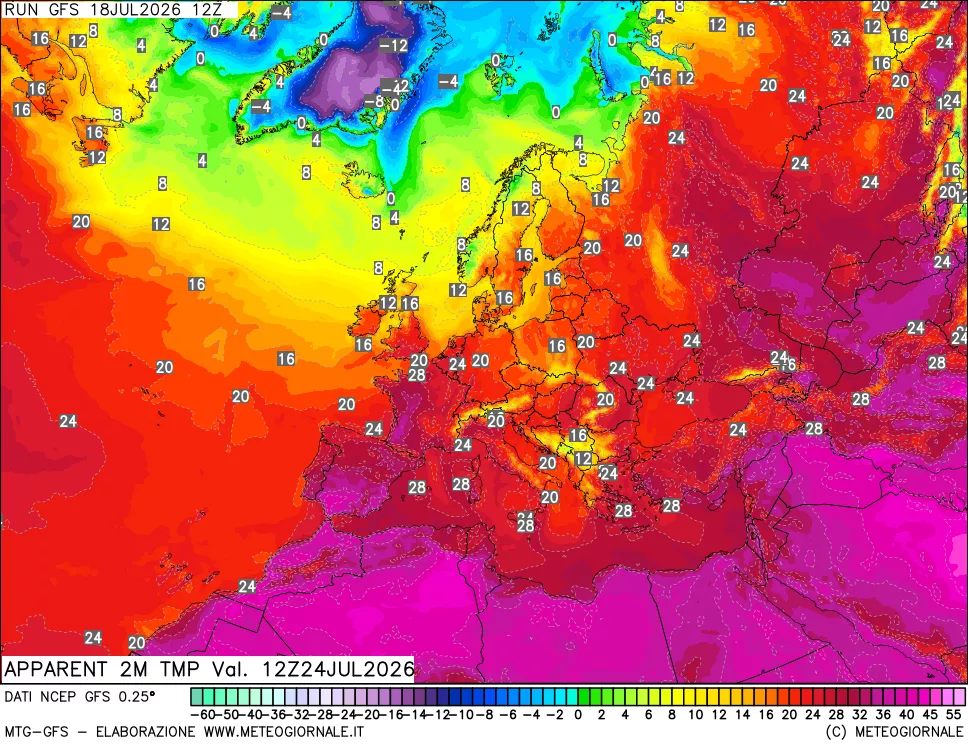 mappa Temp percepita