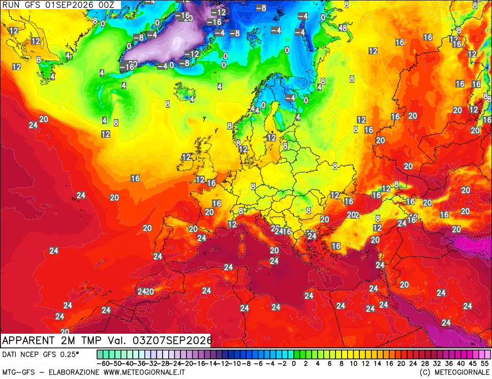 mappa Temp percepita