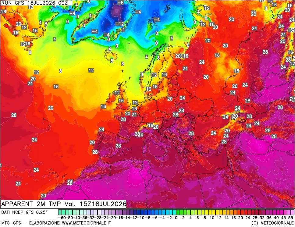 mappa Temp percepita