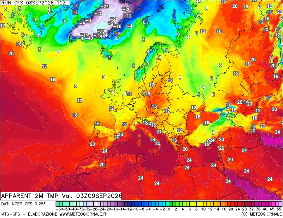 mappa Temp percepita